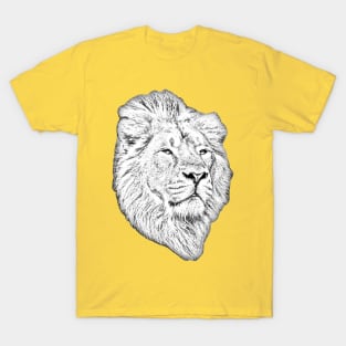 Lion face drawing conversion T-Shirt
